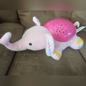 Musical Pink Elephant Night Light Plush